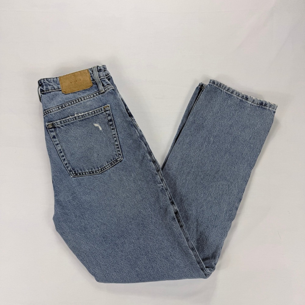&Denim Women's 90s Boyfriend Jeans High Waist Light Wash Button‎ Fly 27x32